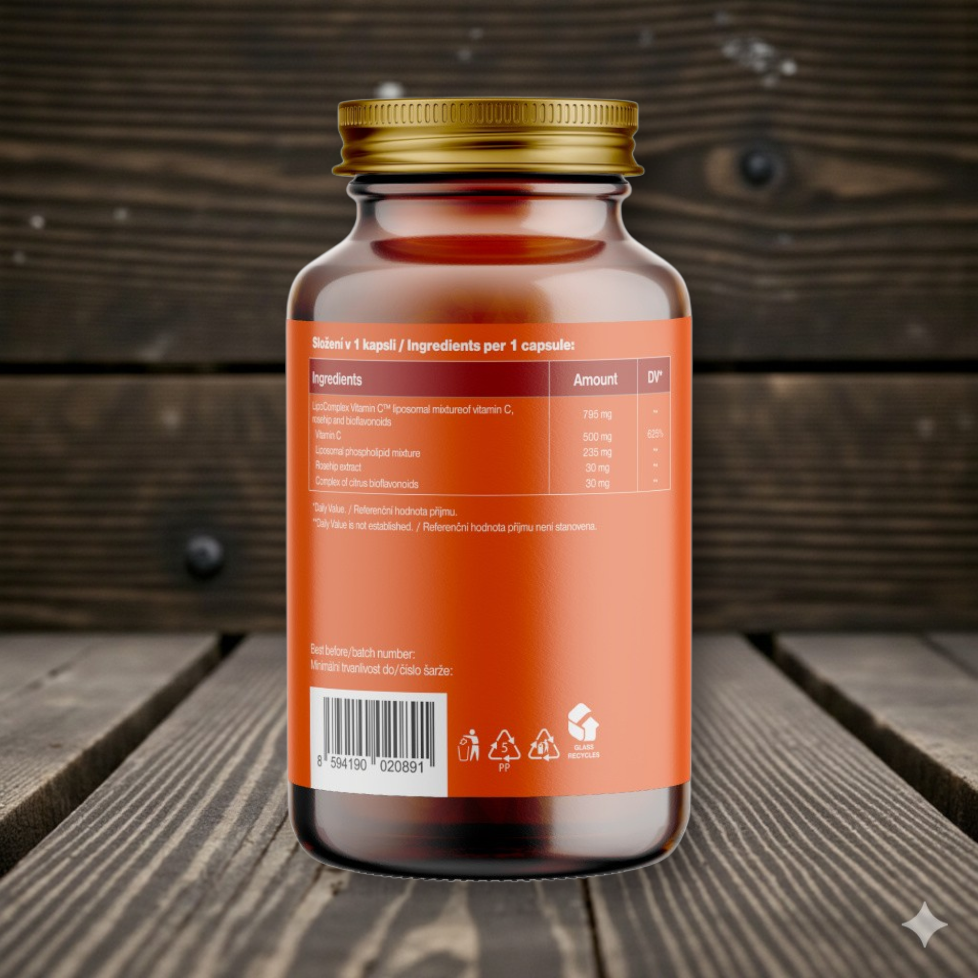 Liposomal Vitamin C UPGRADE, Lipozomální Vitamín C, 500 mg, 60 rostlinných kapslí